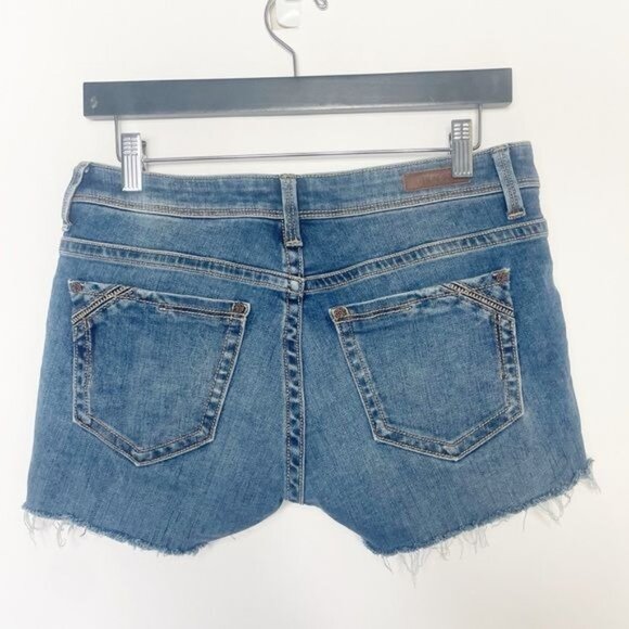 Buckle Black Fit No. 76 Womens Denim Jean Cut-Off Shorts Size 27 Blue Distressed - Picture 8 of 8